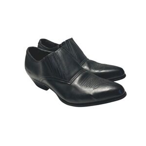 Durango Crush Womens Low Cut Slip On Boots Western cowgirl Black Leather Size 9